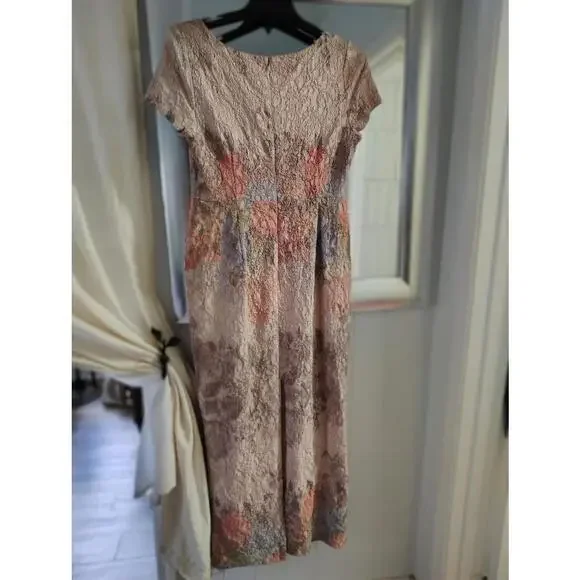 Adrianna Papell pastel water colour evening gown - Picture 3 of 5